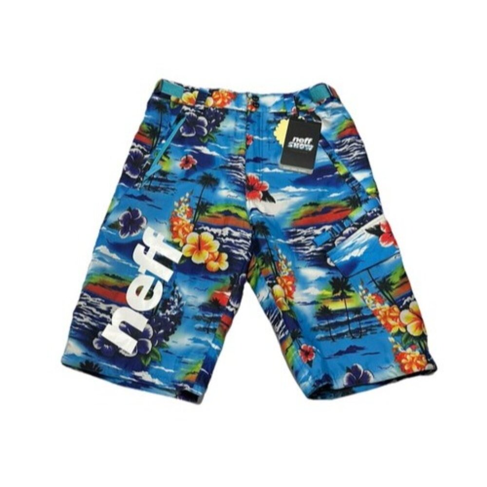 NEW NEFF Men’s Snort Snow Short Hula Hawaiian Spring Skiing Cargo Size Medium